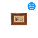 Cottage Garden 50th Anniversary Woodgrain Inlay Jewelry Music Box Plays Light Up My Life