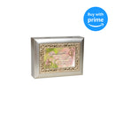 Granddaughter Silver Tone Inlay Music Box Plays You Light Up My Life