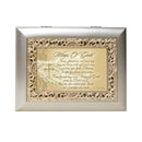 Cottage Garden Wings of Gold Loved One Watching Silvertone Gold Inlay Music Box Plays Wind Beneath My Wings