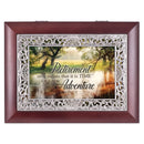 Retirement Time New Adventure Rosewood Music Box Plays Wonderful World