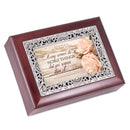 Proverbs 31 Woman Distressed Ornate Rosewood Jewelry Music Box Plays Wonderful World