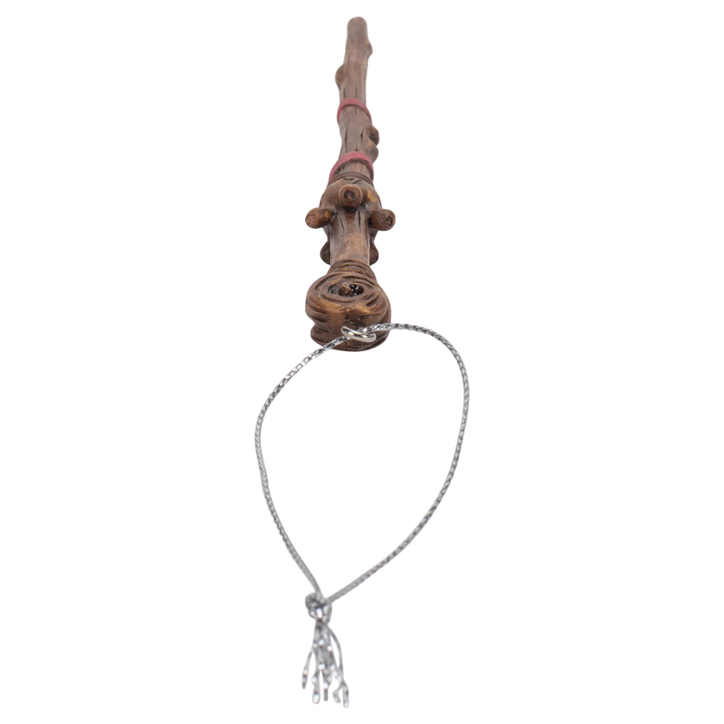 Cottage Garden Woodgrain Crown 6.25 inch Resin Collectible Witch Wizard Magic Wand Ornament