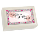 You Are So Loved Jeweled Ivory Music Box Plays You Light Up My Life
