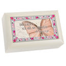 Daughter Blessing Jeweled Ivory Music Box Plays You Light Up My Life