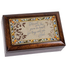 Blessed Are The Pure Jeweled Amber Music Box Plays Amazing Grace