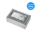 Amazing Girl Jeweled Silver Finish Jewelry Music Box - Plays Tune You Light Up My Life