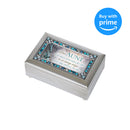 Dear Aunt Jeweled Silver Finish Music Box Plays Wonderful World