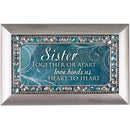 Cottage Garden Sister Love Heart Silver Tone Jewel Beaded Petite Music Box Plays You Light Up My Life