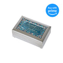 Cottage Garden Sister Love Heart Silver Tone Jewel Beaded Petite Music Box Plays You Light Up My Life