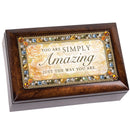 Simply Amazing Jeweled Amber Music Box Plays You Light Up My Life