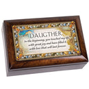 Daughter Joy Jeweled Amber Music Box Plays You Are My Sunshine