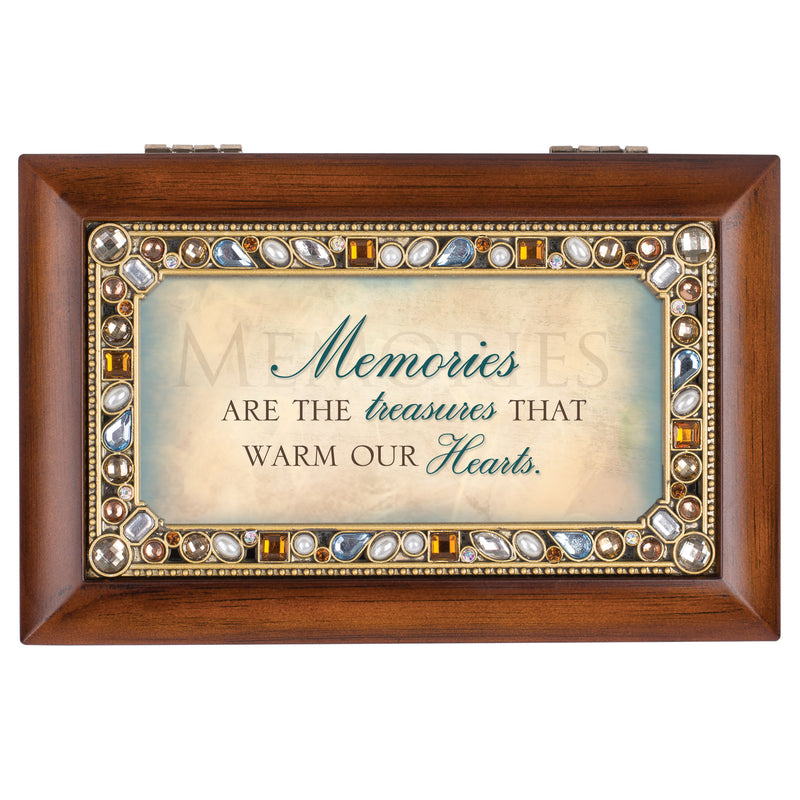 Cottage Garden Memories The Treasures Warm Woodgrain Jewelry Music Box Plays Fur Elise
