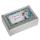 Someone Special Jeweled Silver Finish Music Box Plays Wonderful World