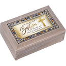 On Your Baptism Jeweled Brushed Pewter Music Box Plays Friend In Jesus