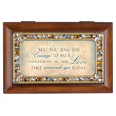 Cottage Garden May You Find The Courage Jeweled Woodgrain Jewelry Music Box Plays Tune Wind Beneath My Wings