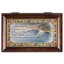 Cottage Garden Those Who Hope Lord Will Soar Amber Earth Tone Jewelry Music Box Plays On Eagle's Wings