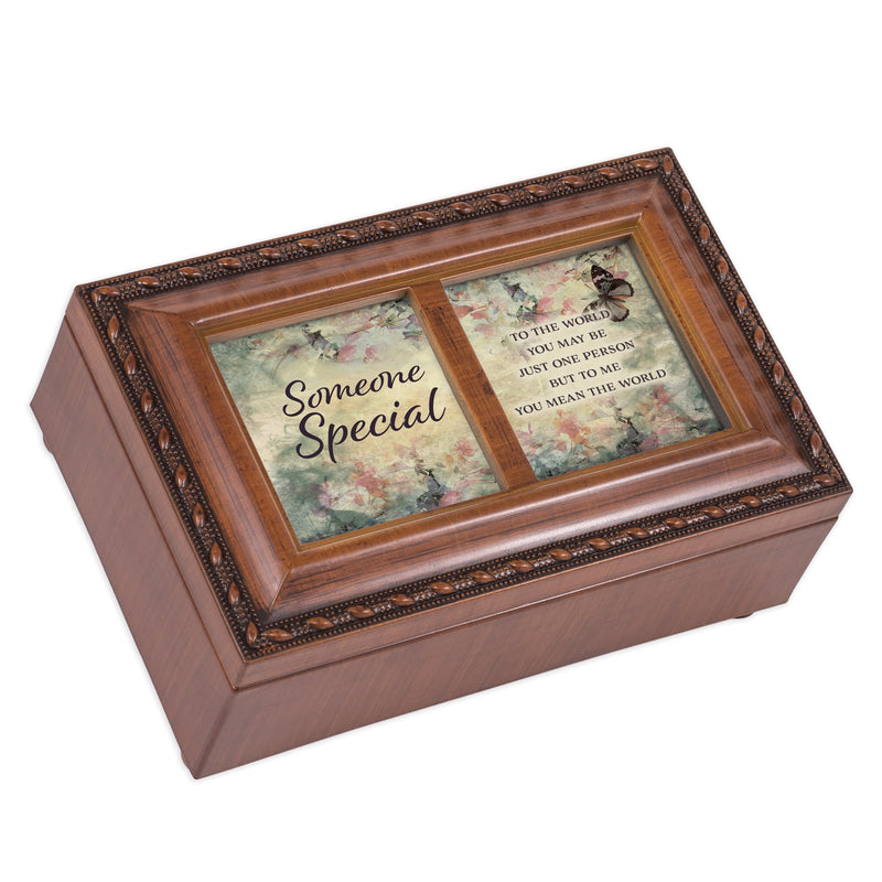 Someone Special Woodgrain Music Box Plays Wind Beneath My Wings
