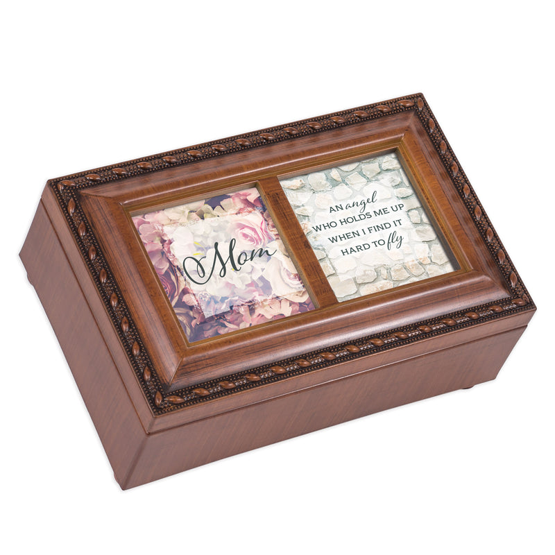 Mom Angel Who Holds Me Woodgrain Music Box Plays Wind Beneath My Wings