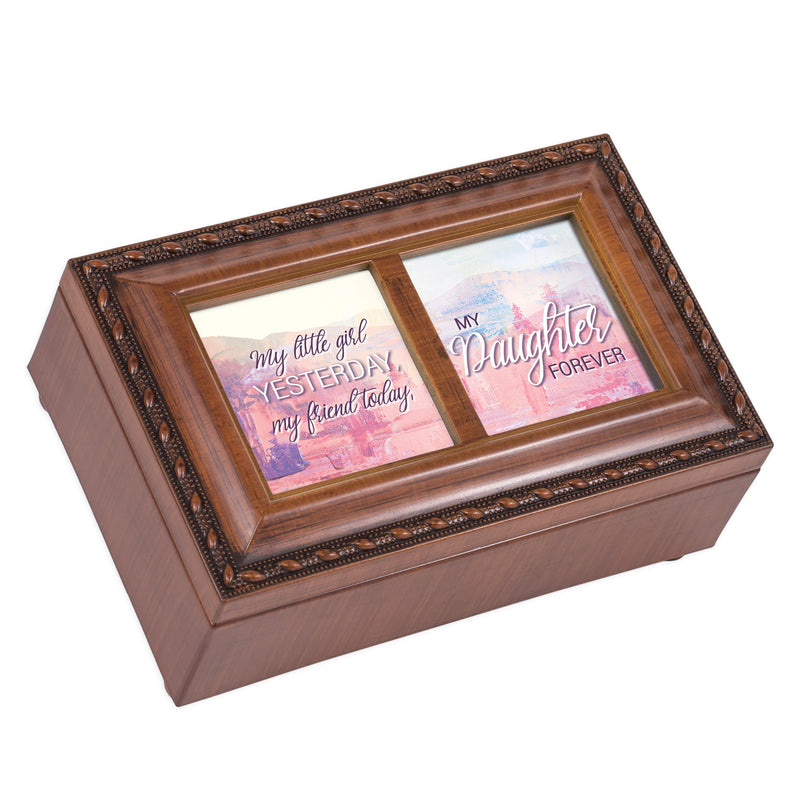 My Daughter Forever Woodgrain Music Box Plays You Light Up My Life