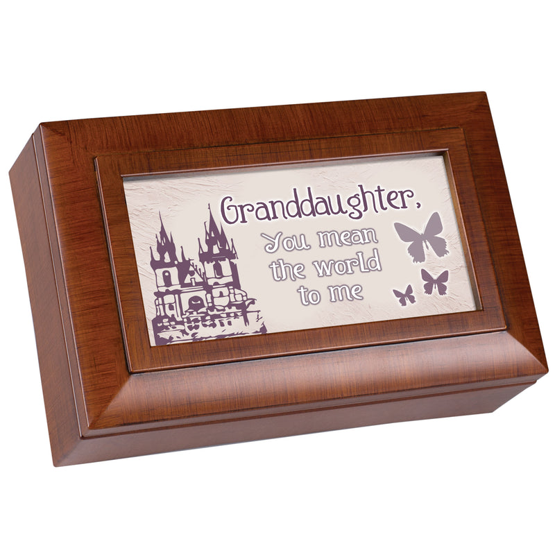 Granddaughter You Mean Woodgrain Music Box Plays Unchained Melody