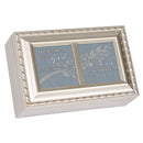 Joined Together Champagne Silver Music Box Plays You Light Up My LIfe