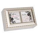 Dreams Came True Champagne Silver Music Box Plays You Light Up My LIfe