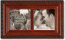 Cottage Garden Personalize with Own Photo Woodgrain Rope Trim Jewelry Music Box Plays Wonderful World