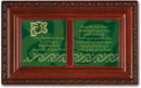 Irish Road Blessing Woodgrain Rope Trim Music Box Plays Irish Eyes