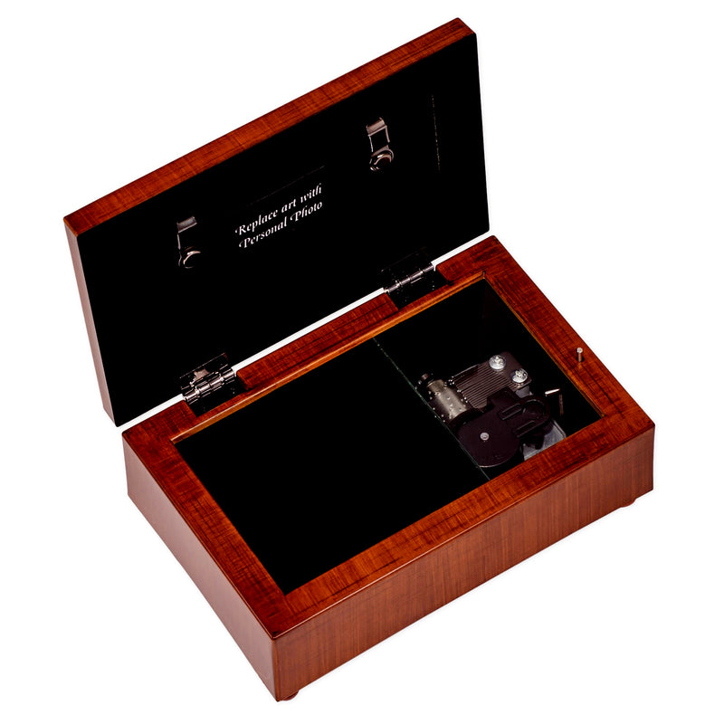 Irish Blessing Woodgrain Rope Trim Music Box Plays Irish Lullaby