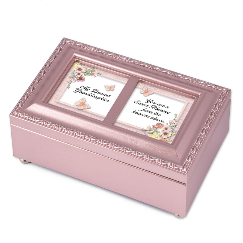 Dearest Granddaughter Pink Music Box Plays You Light Up My Life