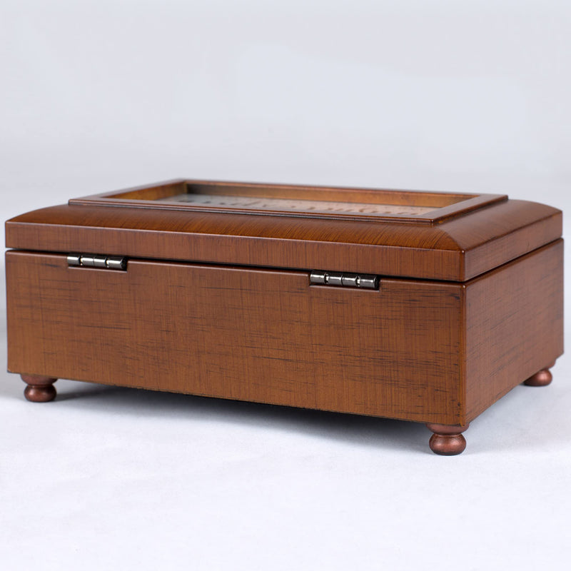 Congratulations Graduate Woodgrain Jewelry Music Box Plays Pomp And Circumstance