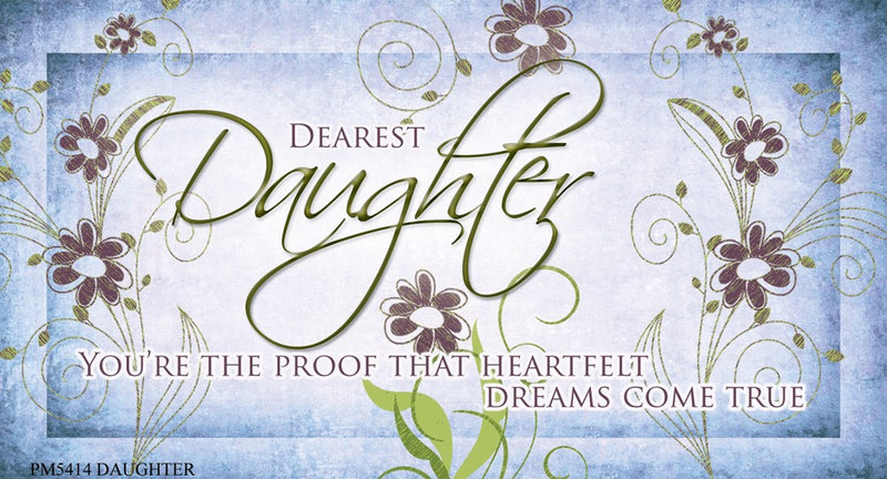 Cottage Garden Dearest Daughter Heartfelt Dreams Matte Black Jewelry Music Box Plays Wonderful World