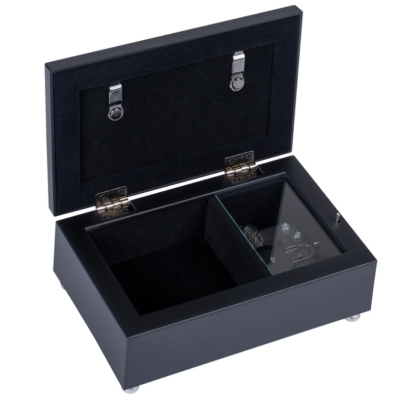 Cottage Garden Sister May You Always Feel Love Matte Black Jewelry Music Box Plays Wonderful World