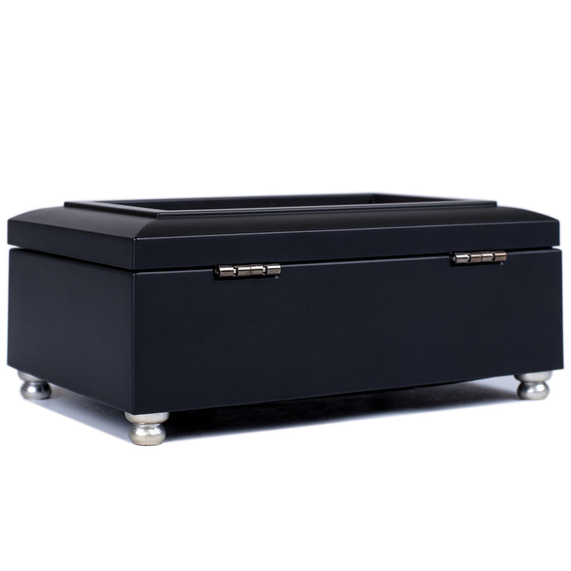 Cottage Garden Sister May You Always Feel Love Matte Black Jewelry Music Box Plays Wonderful World