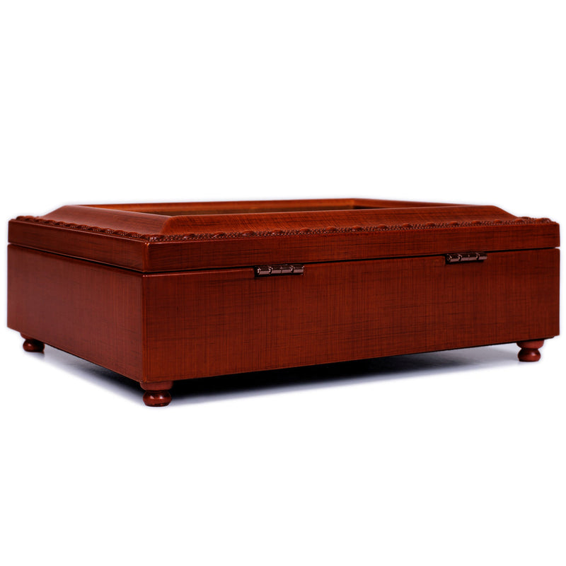 How Sweet the Sound Woodgrain Rope Trim Music Box Plays Amazing Grace