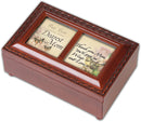 Cottage Garden Dearest Mom Given Me Wings Woodgrain Rope Trim Jewelry Music Box Plays Wind Beneath My Wings