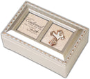 Confirmation Inspirational Champagne Silver Petite Music Box Plays Amazing Grace