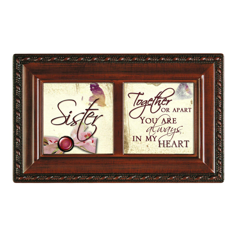 Sister Woodgrain Music Box Plays That's What Friends Are For