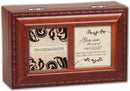 Cottage Garden Granddaughter Woodgrain Petite Music Box/Jewelry Box Plays Amazing Grace