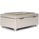 Cottage Garden Grandmother Love Never Ending Brushed Silvertone Jewelry Music Box Plays Amazing Grace