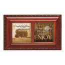 Cottage Garden Congrats Retirement Woodgrain Petite Music Box/Jewelry Box Plays Wonderful World