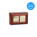 Cottage Garden Heavens Walk Bereavement Rich Woodgrain Finish Petite Jewelry Music Box - Plays How Great Thou Art