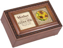 Cottage Garden Mother How Much I Love You Woodgrain Rope Trim Jewelry Music Box Plays You are My Sunshine