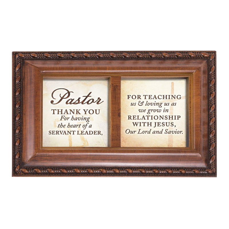 Cottage Garden Pastor Thank You for Teaching Woodgrain Petite Music Box Plays How Great Thou Art