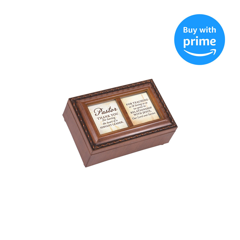 Cottage Garden Pastor Thank You for Teaching Woodgrain Petite Music Box Plays How Great Thou Art