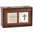 May Your Child's Baptism Woodgrain Music Box Plays Amazing Grace