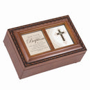 Child's Baptism Life Fulfilled Blessings Woodgrain Petite Jewelry Music Box Plays Amazing Grace