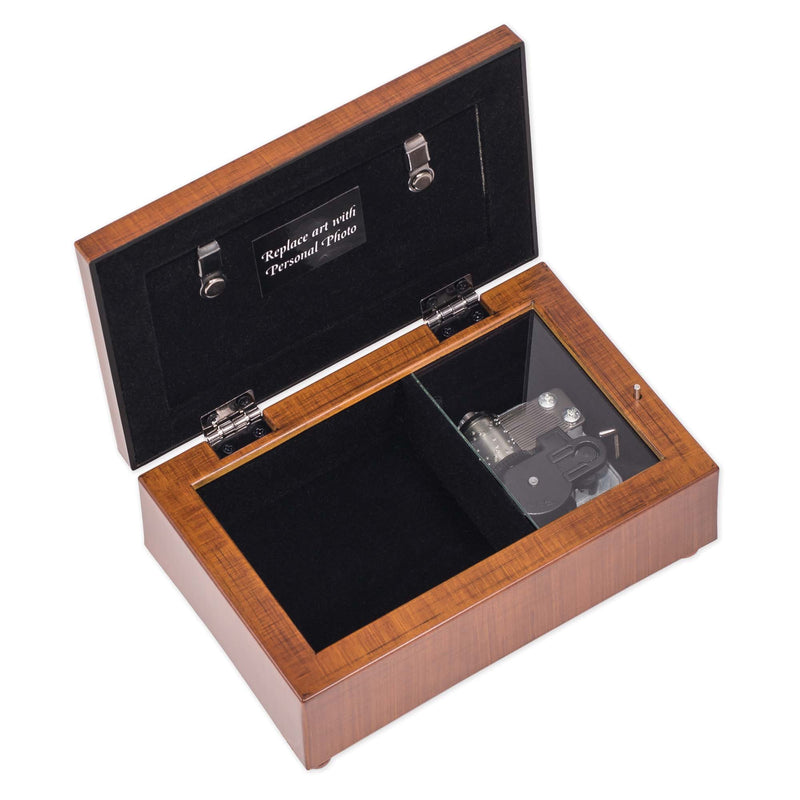 May Your Child's Baptism Woodgrain Music Box Plays Amazing Grace