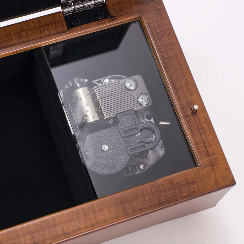 May Your Child's Baptism Woodgrain Music Box Plays Amazing Grace