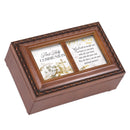 First Holy Communion Woodgrain Music Box Plays Amazing Grace